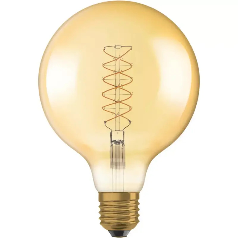 Rendeld meg most Dekoratív LED izzó E27 G125 4,8W = 37W 420lm 2200K Meleg 320°-os izzószál szabályozható OSRAM Vintage 1906