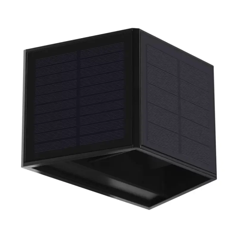 Napelemes kerti lámpa fali lámpa WINGS LED IP54 2W 6000K érzékelő fekete Eco-Light Népszerű