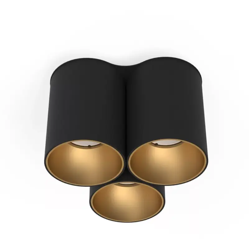 EYE TONE III Plafond lámpa 8092 Nowodvorski fekete-arany 3xGU10 mennyezeti spot modern Legjobb ár