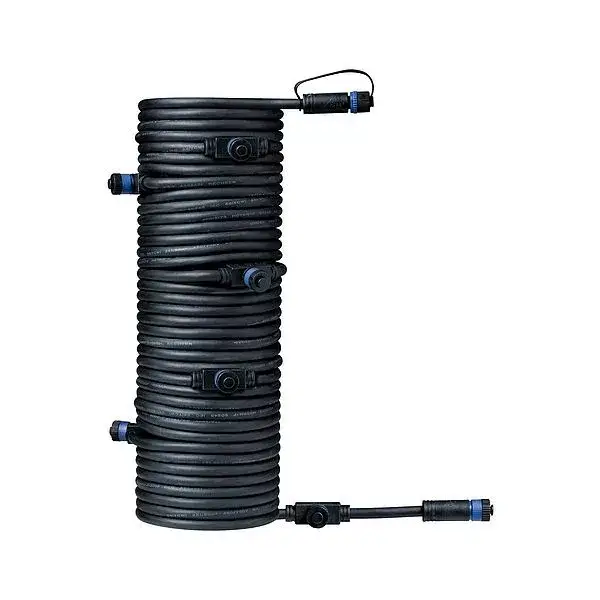 Kültéri Plug & Shine csatlakozókábel 1 in-7 out IP68 15m Black Paulmann Gyors szállítás