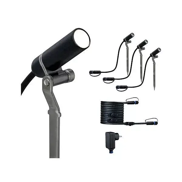 PLANTINI Plug & Shine LED lámpák 3x2,5W 24V 3000K IP65 Antracit Paulmann Nézd meg most