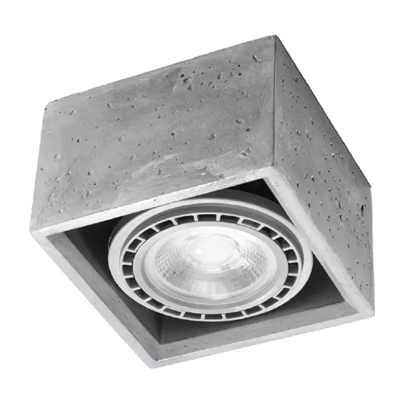 Biztonságos vásárlás Felületre szerelhető lámpatest QUATRO 1 GU10 ES111 Spot Square Grey SOLLUX