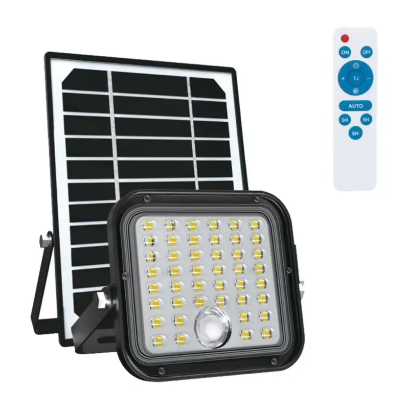 Prémium LED spotlámpa napelemes lámpa 10W 4000K 1500lm IP65 mozgásérzékelő + távirányító KOBI