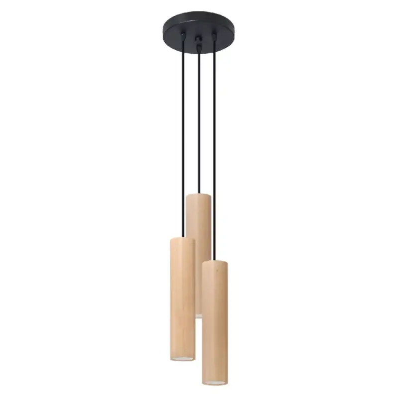 LED függesztett mennyezeti lámpa LINO 3P 3xGU10 Natural Wood SOLLUX Legkelendőbb