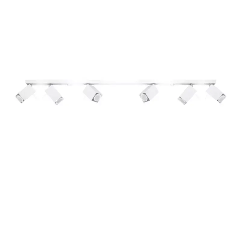 MERIDA mennyezeti lámpa 6xGU10 reflektoros mozgatható halogén lámpatest 118cm fehér SOLLUX Szuper ajánlat