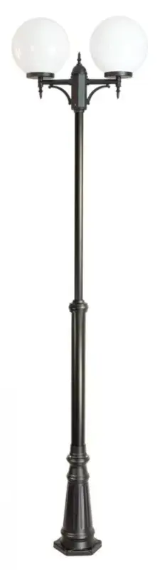 Szuper akció Kültéri kerti lámpaoszlop LANTERN E27 Balls Classic OGMWN 2 300 190-290cm fekete Su-Ma