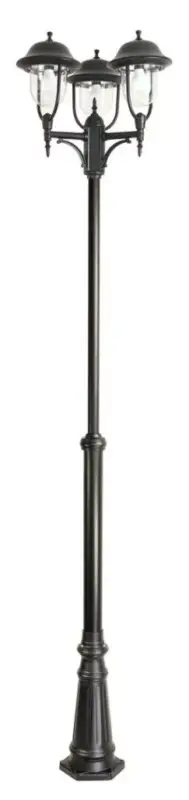 Kültéri kerti lámpaoszlop LANTERN E27 Prince OGMWN 3 O 195-295cm fekete Su-Ma Újdonság