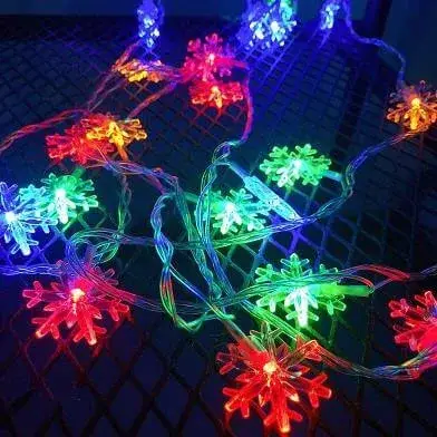 Snowflake LED fényfüzér 10xLED 2m RGB karácsonyi LVT Legkelendőbb