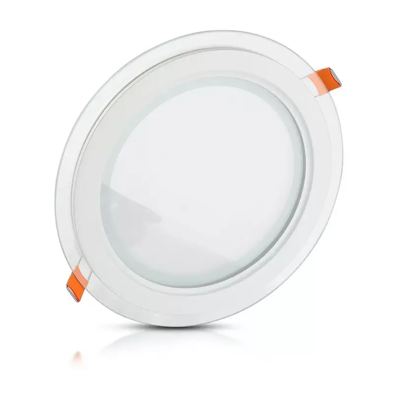 Süllyesztett LED panel 18W 6400K üveg kerek FLICKER FREE VT-1881G V-TAC Ne maradj le