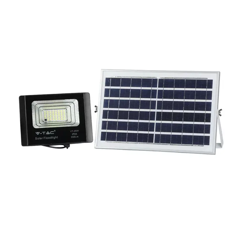 LED reflektor 12W 6000K IP65 + napelem távirányítóval VT-25W V-TAC Újdonság