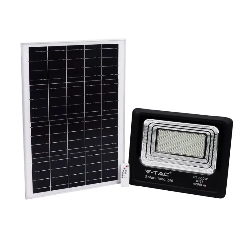 LED reflektor 50W 6000K IP65 + napelem távirányítóval VT-300W V-TAC Ne maradj le