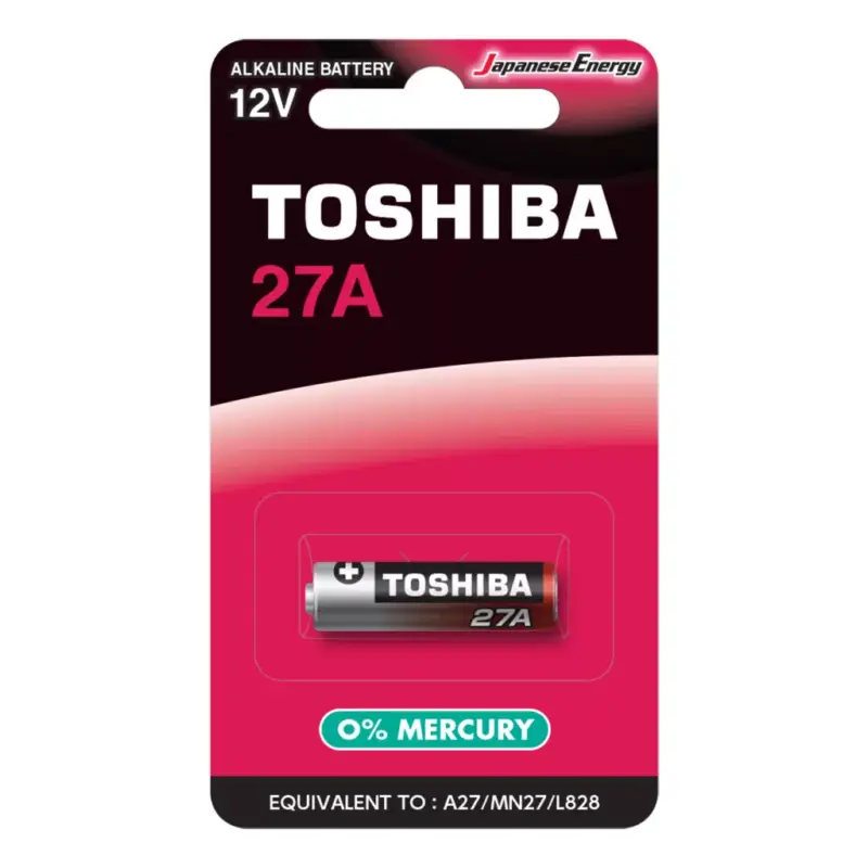 TOSHIBA speciális alkáli elem 27A 12V MN27 L828 buborékfólia 1 db. Expressz kézbesítés