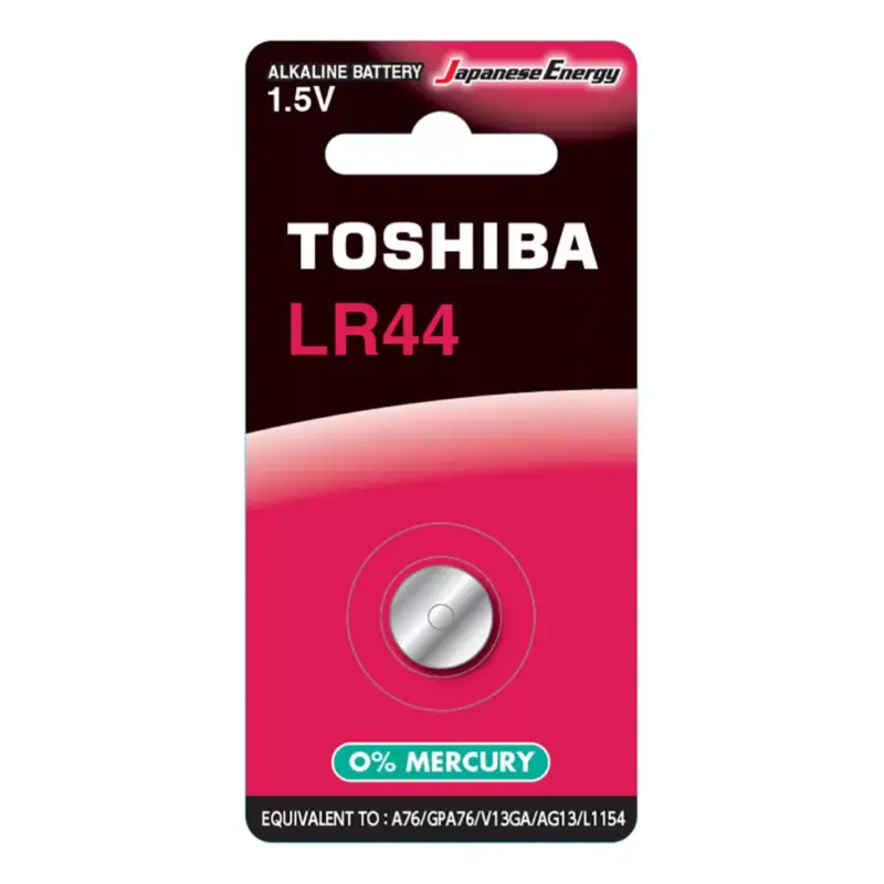 Ajánlat TOSHIBA LR44 1,5V alkáli speciális akkumulátor buborékfólia 1 db.