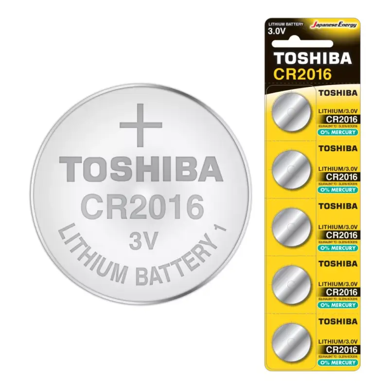 Expressz kézbesítés TOSHIBA speciális akkumulátorok Lithium CR 2016 3V buborékfólia 5 db