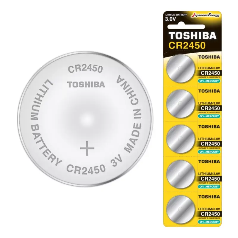 Expressz szállítás TOSHIBA speciális akkumulátorok Lithium CR 2450 3V buborékfólia 5 db