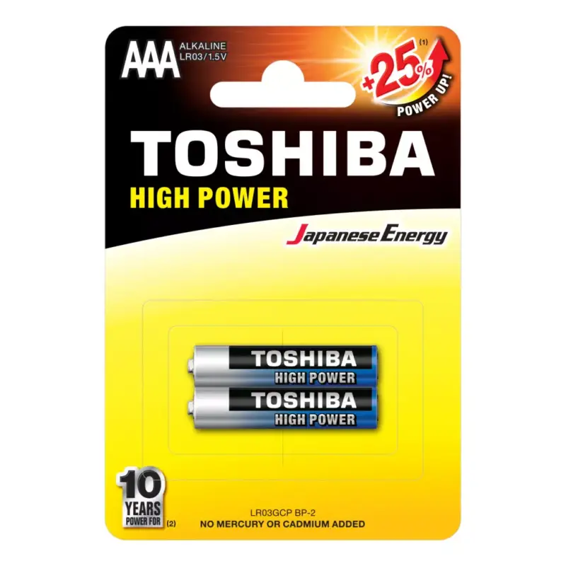 Biztonságos fizetés TOSHIBA HIGH POWER LR03 AAA 1,5 V alkáli elemek buborékcsomagolásban