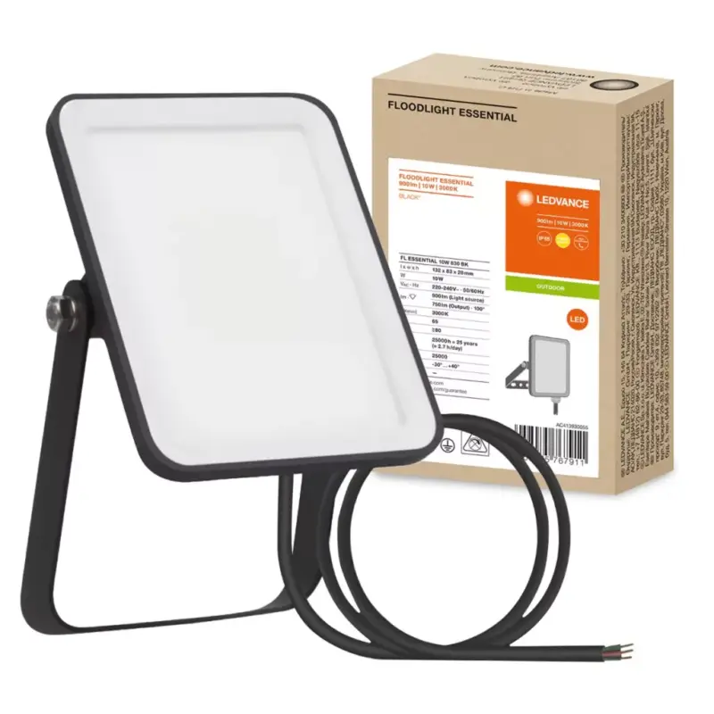 LED reflektor 10W 3000K 750lm IP65 fekete LEDVANCE ESSENTIAL Legnépszerűbb
