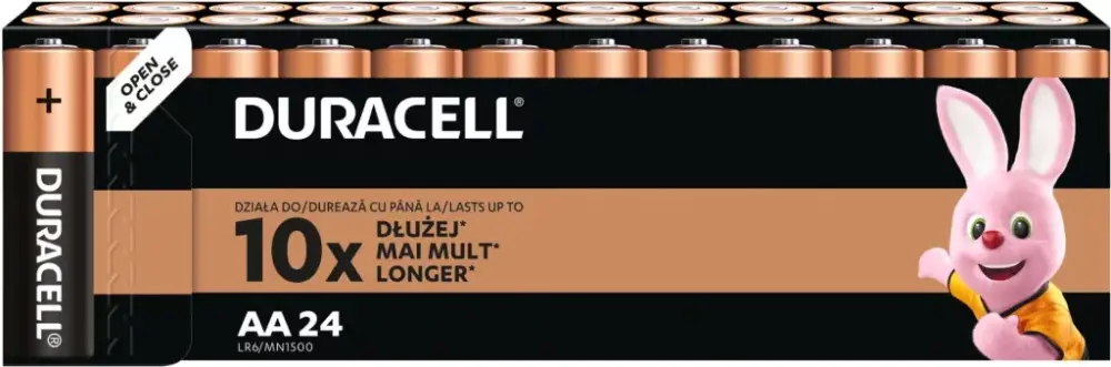 Expressz szállítás DURACELL Basic AA LR6 alkáli elemek 24 db