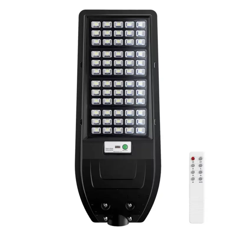 Biztonságos fizetés VIA LED Solar utcai lámpa IP65 150W 6000K fekete mozgás- és szürkületérzékelő + Eco-Light távirányító