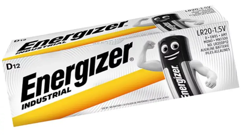 Rendeld meg most ENERGIZER INDUSTRIAL D LR20 alkáli elemek 12 db