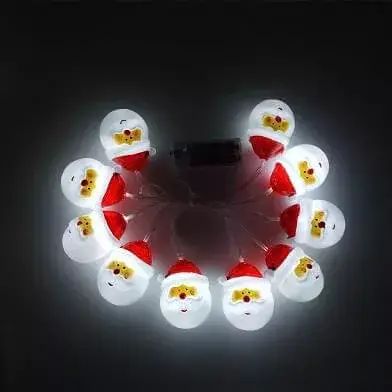 LED lánc Mikulás 10xLED 1,6m 6500K Karácsonyi LVT Outlet