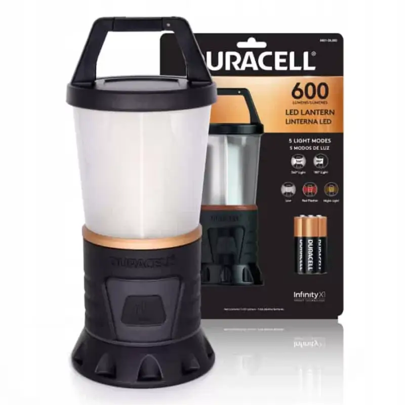 Camping zseblámpa LED elem 3xAA 600lm 5 mód DURACELL Szuper ajánlat