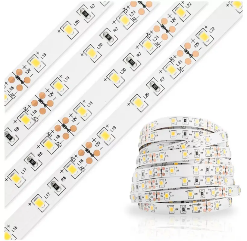 LED szalag szalag 12V 48W 600LED 2835 meleg 8mm 5m ECOLIGHT Legnépszerűbb