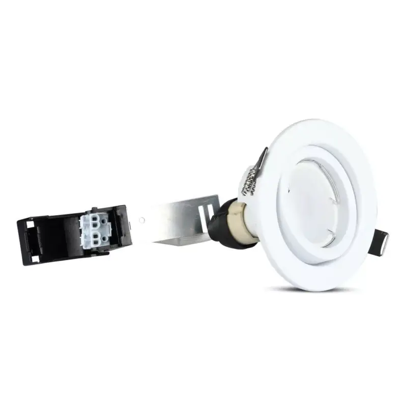 3x süllyesztett fehér lámpatest + GU10 LED izzó 5W 3000K VT-3333 V-TAC készlet Rendeld meg most
