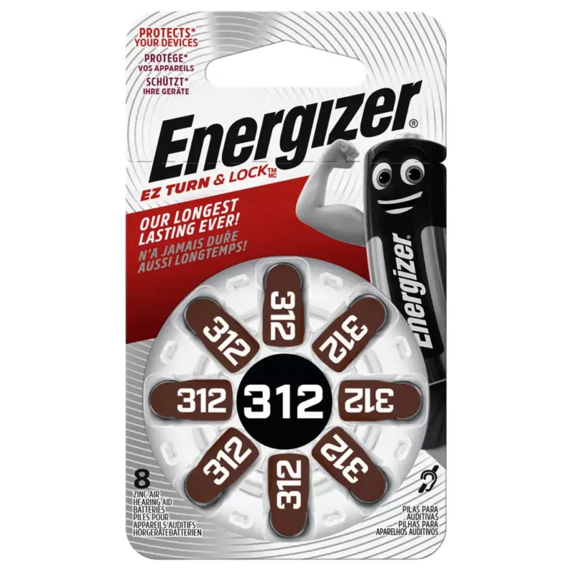 Ne maradj le 8x elem az ENERGIZER DA312 PR41 PR312 hallókészülékhez