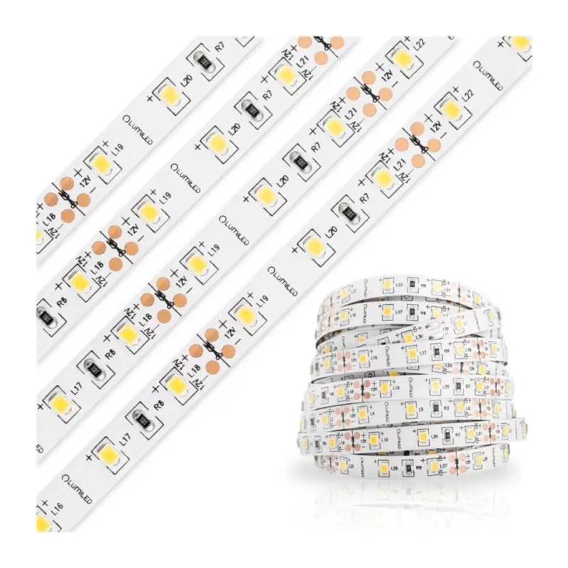LED szalag 12V 4.8W 60LED 2835 IP65 Hideg 8mm 1m Kiárusítás