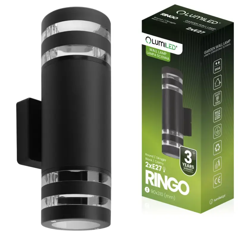 Korlátozott ajánlat Kerti lámpa emelő fali lámpa 2x E27 12W LED felső alsó RINGO LUMILED