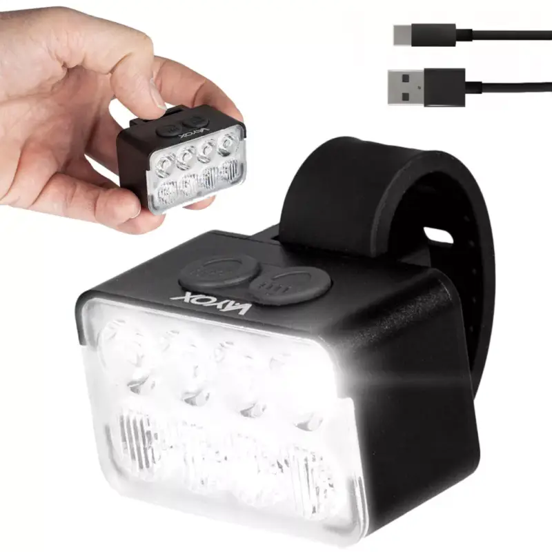 Kerékpár első zseblámpa 8xLED USB-C 10 mód 900lm IPX6 VAYOX Nézd meg most