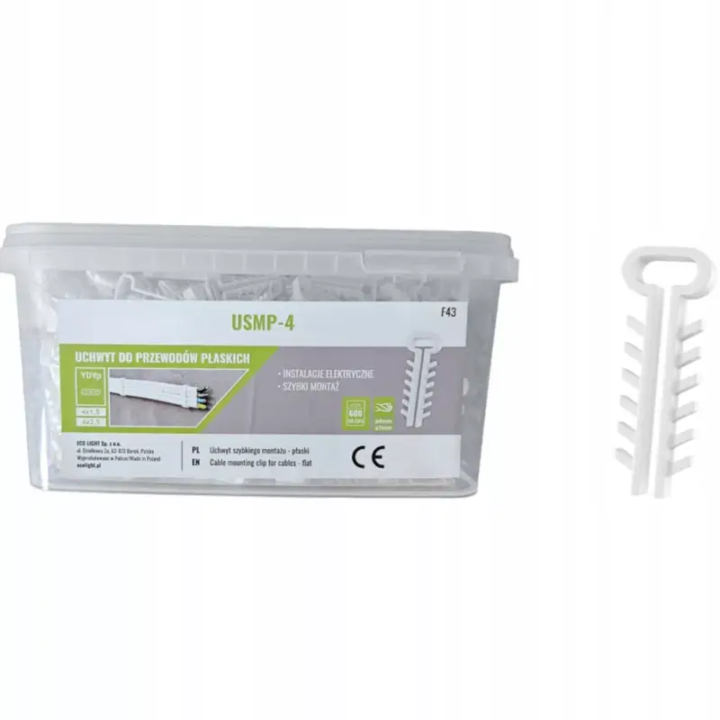 Utolsó esély USMP-4 YDYp kábelrögzítő tartó lapos kábelekhez 600db ECOLIGHT