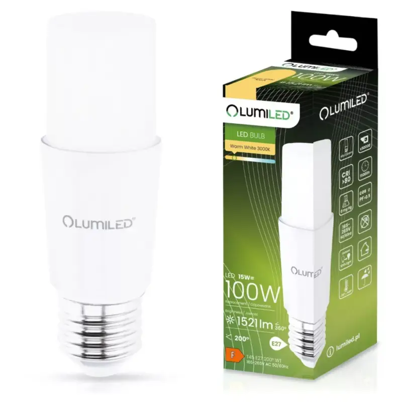 Korlátozott ajánlat LED izzó E27 15W = 100W 1521lm 3000K meleg Lumiled Stick