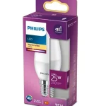 LED-es gyertyakörte E14 B35 2,8W = 25W 250lm 2700K meleg matt PHILIPS Biztonságos fizetés