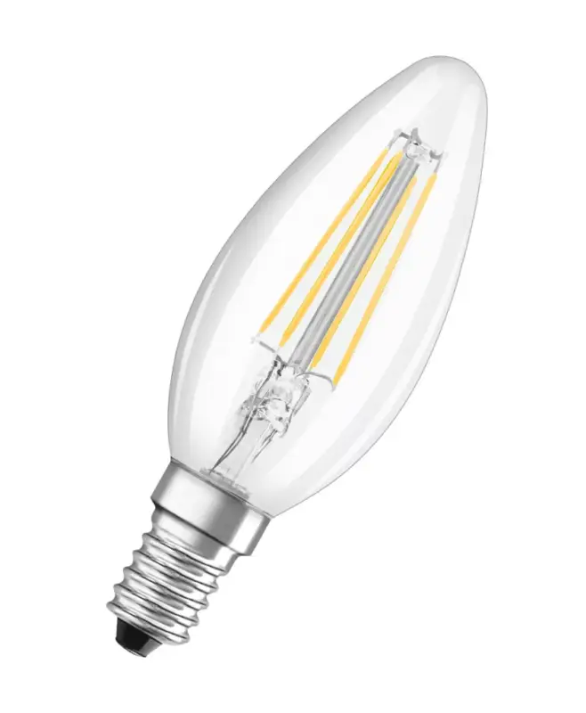 LED izzó B35 E14 2.5W = 40W 470lm 2700K meleg fehér FILAMENT LEDVANCE Kiárusítás
