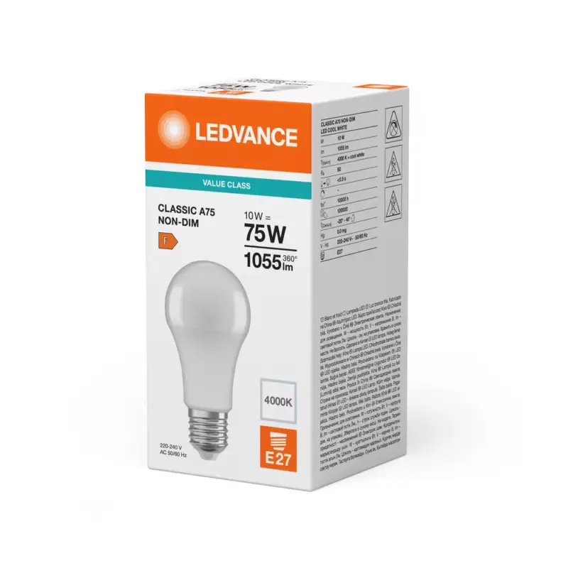 Korlátozott ajánlat LED izzó A60 E27 10W = 75W 1055lm 4000K semleges fehér LEDVANCE