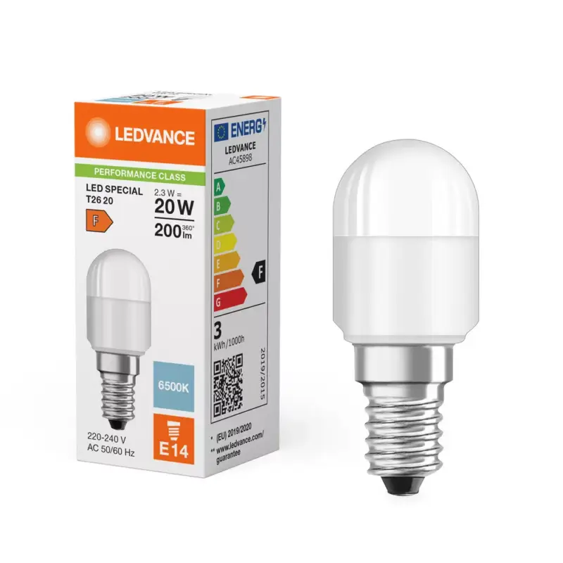 Végkiárusítás LED izzó T25 E14 2.3W = 20W 200lm 6500K hideg fehér LEDVANCE