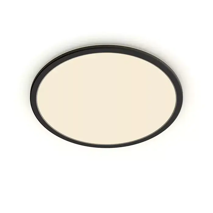 Árcsökkenés LED mennyezeti lámpa, felületre szerelhető SUPERSLIM 18W 2700K 30cm IP44 szabályozható fekete PHILIPS