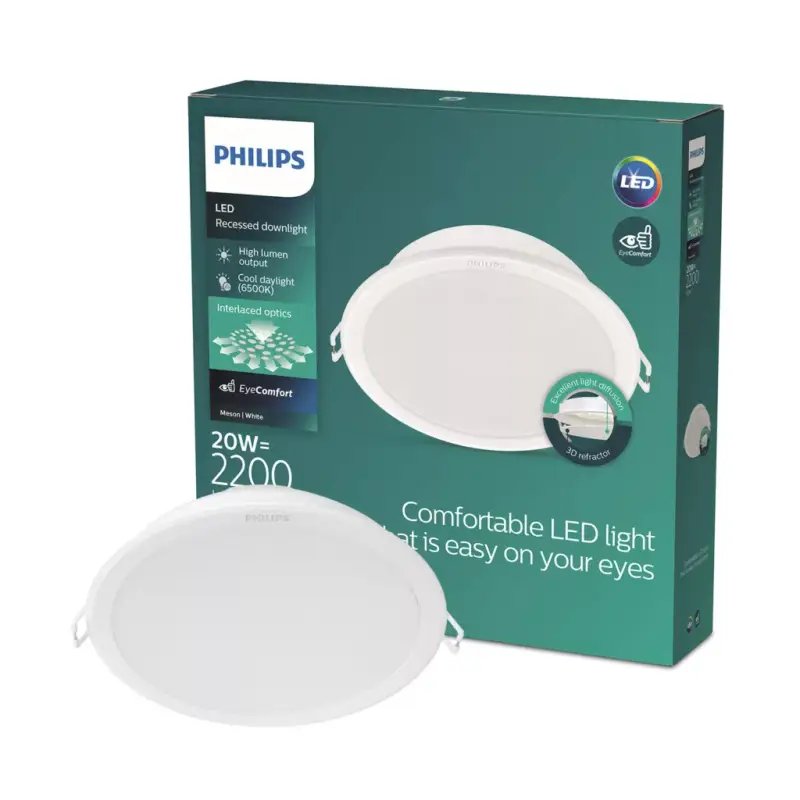 LED panel süllyesztett alsó lámpa MESON 20W 6500K 19cm kerek alsó lámpa PHILIPS Népszerű