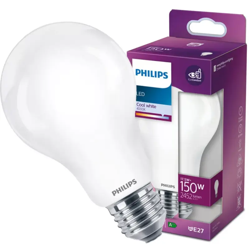 Utolsó esély LED izzó E27 A67 17.5W = 150W 2452lm 4000K Semleges 200° PHILIPS Classic
