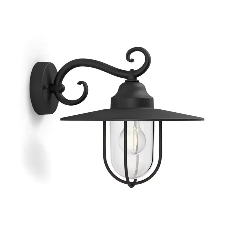 Szuper ajánlat LED-es kerti lámpa PASTURE myGarden E27 IP44 fali lámpa alsó lámpa fekete PHILIPS