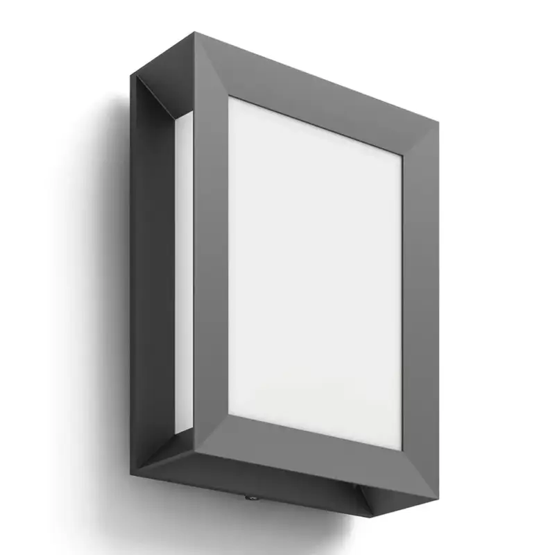 Kerti LED lámpa Homlokzati fali lámpa KARP myGarden 6W 2700K IP44 Négyszögletű mennyezeti antracit PHILIPS Akció