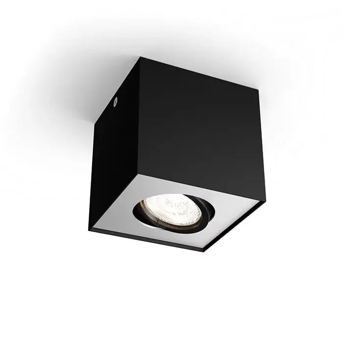 Alacsony ár Felületre szerelhető halogén LED lámpatest 4.5W BOX Mozgatható Fekete PHILIPS