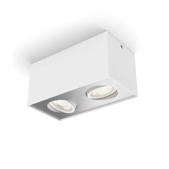 Felületre szerelhető halogén LED lámpatest 2x 4,5 W BOX mozgatható fehér PHILIPS Alacsony ár
