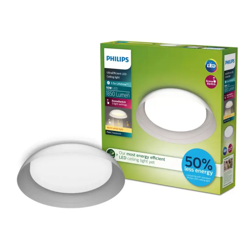Mennyezeti lámpa LED mennyezeti lámpa 10W 1850lm 2700K SceneSwitch Fleta Ultra Hatékony Philips Nézd meg most