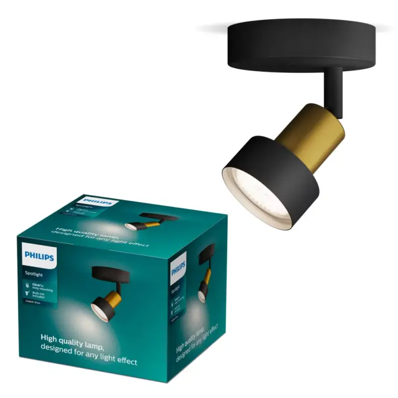 Alacsony ár Philips Conduit GU10 fekete-réz falikar