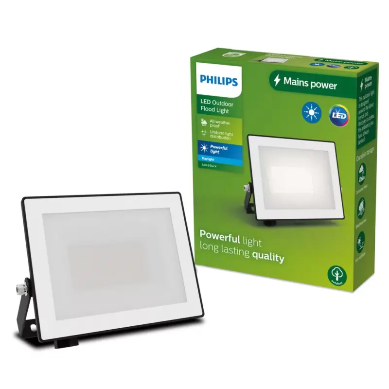 LED reflektor lámpa reflektor 20W 2050lm 5000K IP65 Black Lois Philips Csak ma