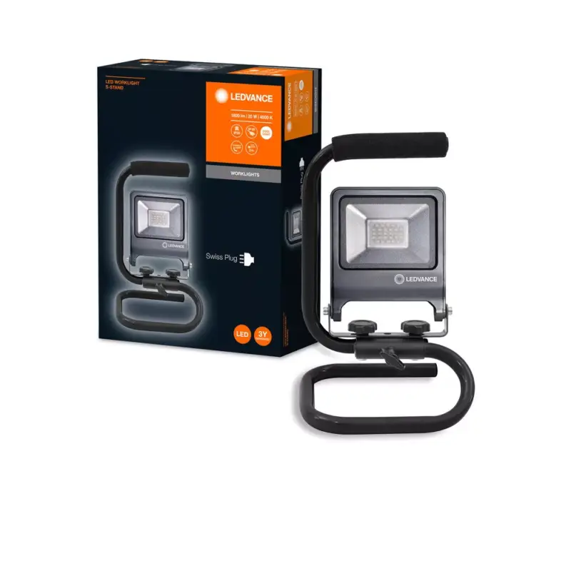 Floodlight LED spotlámpa újratölthető hordozható munkavégző 20W 1700lm 4000K IP65 grafit munkalámpa Ledvance Biztonságos vásárlás