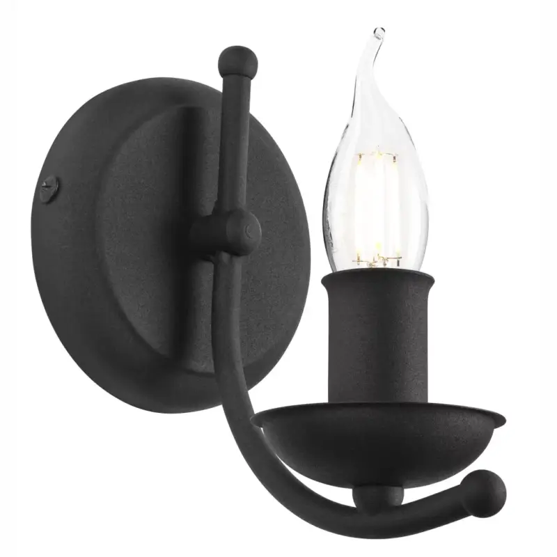 Fali lámpa lámpatest LUCY E14 Black Classic KM-1.153 Lamkur Bestseller